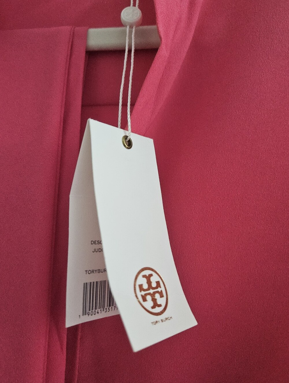 NWT Tory Burch JUDI Fuchsia Belted Front Slit Midi Dress - Picture 9 of 10